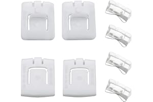 YINETTECH 8 Piezas de Clips de Guía Deslizantes para Carril de Asiento de Coche Sujetadores de Hebilla de Asiento de Plástico 435881203A Compatible con Golf MK1 MK2 MK3