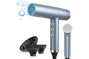 Secador Pelo, Slopehill Secador pelo Profesional ionico con Motor sin Escobillas Exclusivo | Microfiltro Innovador | Tecnología Oxy Activo | Pantalla LED | 2000W | (Azul)