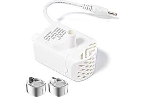 APD APETDOLA FS10Pro Cat Water fountain pump - Pompe de remplacement FS10Pro - Moteur submersible - Pompe de fontaine pour chat en acier inoxydable