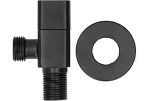 HAPIVIDA Grifo Lavabo Negro Mate Acero Inoxidable Monomando Agua Fria y Caliente con Mangueras Válvula de ángulo de Grifo para Baño