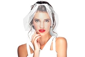 LARFRAECY Bridal Veil Mesh Wedding Headdresses Veil,Bridal veil Wedding netting veil veil,Wedding Hats for Women with Headband,White pearl Veil Fascinator,Fascinators Hat for Women Cocktail Tea Party