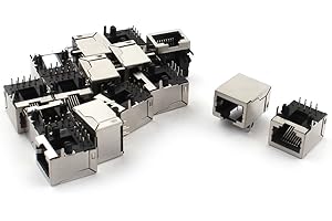 UXCELL sourcing map 15Stk. PCB Mount rechtwinklig Stifte 8P8C RJ45 Klinkenbuchsen für WAN LAN Daten de