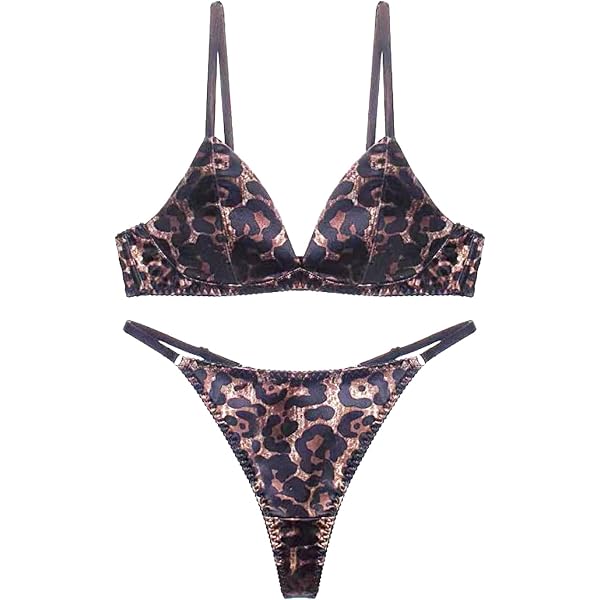 Ensemble Lingerie Awake Amore - Soutien-Gorge Armatures & String Satin Dentelle, Noir