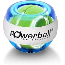 Powerball Original® Bleu Clair – Entraîneur Gyroscopique Mains/avant-bras Avec LED, Jusqu'à 16 000 Tr/min, Dynamo Intégrée
