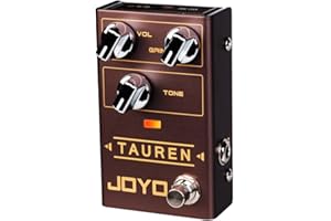 JOYO Pedal de distorsión Overdrive Serie R de alta ganancia OD Clean Boost to Dist para efecto de guitarra eléctrica (Tauren R-01)