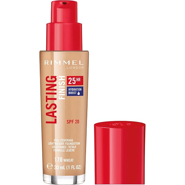 Rimmel Foundation – Grundierung Mit Atmungsaktivem Finish, 30 Ml – Leichte Abdeckung & 25h Feuchtigkeit