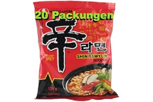 rumarkt Shin Ramyun instant nudlar gourmet kryddig 20-pack (20 x 120 g) instant maträtt