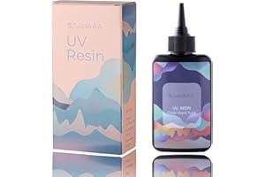 SANAAA Résine UV 100g à Durcissement Rapide Transparente pour Timbre de Pâte Polymère, Vase, Stylo, Boucles d'Oreilles DIY pour Faire des Bijoux