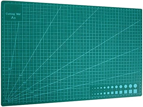 A3 Cutting Mat 45x30cm Imperial/Metric Double Sided Self Healing Cutting Mat -Green