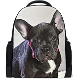 LIANCHENYI Zaino per la scuola con Bulldog francese Guardando Personalizzato Casual Zaino da Viaggio Zaino