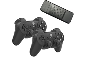 NBCP Retro Konsole Spielkonsole Stick Videospielkonsole mit 2 Gamepads, 9-Emulatoren, 4K HDMI Plug and Play Wireless Game Stick für TV, 2.4G Wireless Controller für Nostalgisches Gaming-System