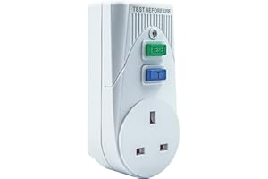 Uni-Com Circuit Breaker, Trip Current 15-30mA Cut off, Electric Leakage Protection for Power Tools & Household Appliances