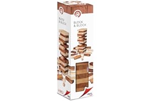 Cayro - Block & Block Colors - + 5 Años - Bloques de Madera - Juegos de Mesa para Niños y Adultos - Barras Apilables de Colores - Torre de Aprendizaje