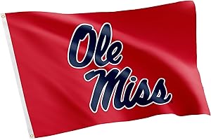 Desert Cactus University of Mississippi Flag Rebels Ole Miss U of M Flags Banners 100% Polyester Indoor Outdoor 3x5 (Style 1)