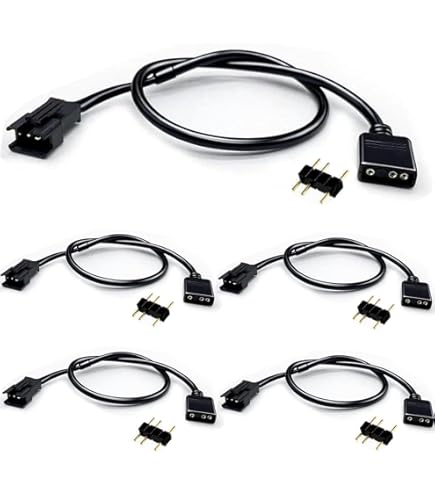 sourcing map ARGB verdeler 5 V 3-pins naar SM 3-pins stekker 1 tot 3