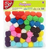 BU-BU PONPON 3CM 25'Lİ KARMA