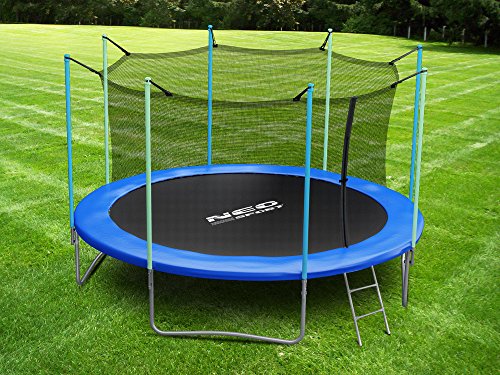 Trampolin 366 cm 12ft mit Sicherheitsnetz Innennetz und Einstiegsleiter Neo-Sport PRO Gartentrampolin - 5