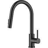 FORIOUS Removable Black Kitchen Tap, Kitchen Sink Tap with 2 Modes Rotatable to 360&deg; Torneira Cozinha Flexible Single-Lever M
