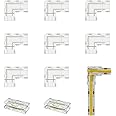 PAUTIX COB LED Strip to Strip Connector Solderless Connector Set,Included 8pcs L Shape Corner Connector and 2pcs Clear Center Connectors for 8mm Width 2Pin LED Strips(NOT for 5mm & 10mm Tape Lights)