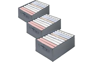 kiximay Schrank Organizer Kleiderschrank 3 Stück - Kleiderschrank Organizer Faltbare & Platzsparende - Kleiderschrank Ordnungssystem für Aufbewahrung Kleidung, Tshirts, Hosen, Unterwäsche