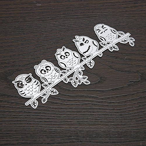 Amazingdeal365 Eulen Familie ! Metall Form Schablonen Schneiden DIY Dekor Sammelalbum Karten Buchzeichen Lesezeichen als Geschenk für Freunde Geburtstag Kinder,Kindergarten Hobby Schule Handarbeit Unterricht usw. Ein tolles Geschenk! - 7
