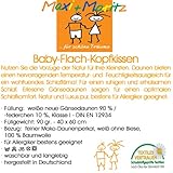 Maxi und Moritz – Babyflachkissen – 40 x 60 cm – 90% Daune / 10% Federchen – Deutsches Qualitätsprodukt – 975.21.001 - 3
