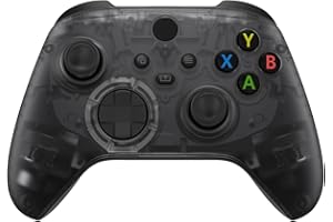 eXtremeRate Front Gehäuse für Xbox Series X&S Controller, DIY-Ersatz Vorderseite Hülle Zubehör Set, Custom Case Shell für Xbox Core Controller Model 1914-Transparent Schwarz(KEIN Gamepad)