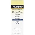 Neutrogena Sheer Zinc Face Dry-Touch Sunscreen Broad Spectrum SPF 50, 2 Fl. Oz.