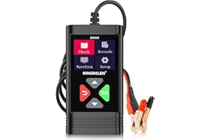 Kingbolen Tester akumulatora samochodowego 6 V 12 V, BM560 100-2000 CCA, tester akumulatora samochodowego, alternator, cyfrowy analizator akumulatorów, system ładowania, tester do samochodów,