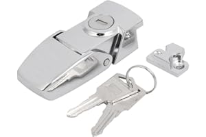 UXCELL sourcing map sourcing map Caso de madera maleta maletín de metal Palanca Pestillo cerrojo de bloqueo 76 mm Longitud W 2 Llaves