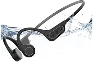 BADENBURG S2 Knochenschall Sport Kabellos Kopfhörer,Open-Ear Bluetooth 5.3 Kopfhörer,IP67 wasserdicht,mit 16GB Speicherkarte,Mikrofon, MP3 Modus,Perfekt zum Fitness,Laufen,Radfahren (Schwarz)