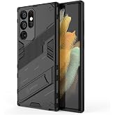 Microcase Samsung Galaxy S22 Ultra Matrix Armor Standlı Kılıf - Siyah