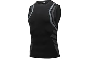 AMZSPORT Débardeur de Compression pour Hommes sans Manches Gilet de Gymnastique à Séchage Rapide Couche de Base du Maillot de Course