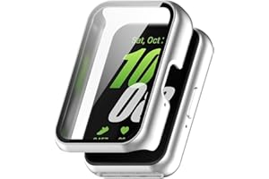 BYISYUE Etui do Samsung Galaxy Fit 3, Twarde etui PC ze szkłem ochronnym na ekran, odporne na zarysowania, pyłoszczelne, etui do Samsung Galaxy Fit 3