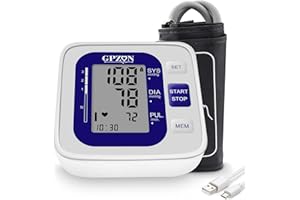 GPZON Pressure Monitor Arm Cuff Machine BP Accurate Automatic Kit for High Blood Pressure with Wide Cuff 22-42 cm