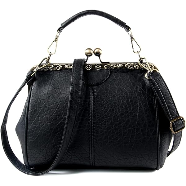 RAINSMORE Cross-Body Tas Vrouwen Zacht PU Lederen Dames Cross-Body Tassen Medium Crossbody Tassen voor Vrouwen Handtassen & Schoudertas met Verstelbare Brede Riemen, Zwart bruin, M, Retro
