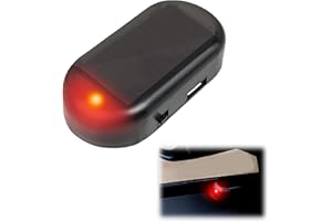 DOUKESH Alarmanlage Auto Anti Diebstahl Blinklampe Solar Power Dummy Alarm Blinklampe für Auto Sicherheitssystem (Rot)