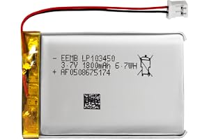 EEMB 3,7 V litiumpolymerbatteri 1800 mAh 103450 uppladdningsbart lipo-batteri med JST-kontakt med VXI Blue Parrott - kontroll