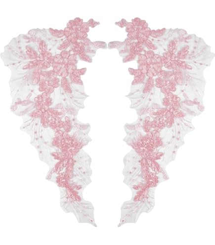 Toppe In Pizzo Con Fiori 3D E Strass - Per Abiti Da Sposa, Decorazioni Fai Da Te - Foto 6