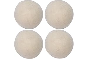 HANDY LAUNDRY Wool Dryer Balls - XL Natural Fabric Softener, Reusable, Reduces Wrinkles & Saves Drying Time, The Large Dryer Ball is a Better Alternative to Plastic Balls and Liquid Softener, (Pack of 4)
