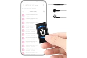 YERFKAN 32GB Diktiergerät Mini, Magnetischer Voice Recorder Mini, 1536kpbs Aufnahmegerät mit Rauschunterdrückung, 500h Aufnahmekapazität & 20h Laufzeit, Ideal für Meetings, Interviews & Vorträge