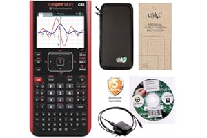 TEXAS INSTRUMENTS Streberpaket: TI Nspire CX II-T Cas + SafeCase + Garantie erweiterte + Ladekabel + Schutzfolie + Lern-CD