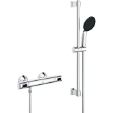GROHE Precision Flow 34800001 Thermostatic Shower System 1 Jet Quickfix Round Chrome