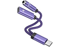 AILKIN USB C Kopfhörer Adapter und Laden, 2 in 1 USB C auf 3.5mm Klinke Adapter, Type C zu Klinke Aux Audio Adapter Schnellladung für Samsung Galaxy S24/S23/S22/S21/A54/A14/A34/A55/A15/A53, Google Pixel 8/7