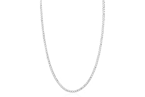 RANKEEF 3/5mm Chaine Acier Inoxydable Homme Durable Collier Acier Inoxydable Anti-Ternissement Fantaisie Chaine Cubaine Hypoallergénique Collier Homme Argent 46/51/56/61/66 cm