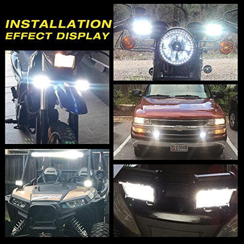 AAIWA Focos de Coche, LED Luz de Trabajo Bar Focos Led para 2 Piezas 9