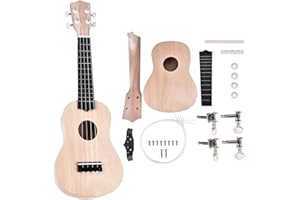 ANNADUE Kit de Bricolaje para Ukelele de 21 Pulgadas - Haz Tu Propio Instrumento Portátil de Madera - Accesorio para Instrumentos