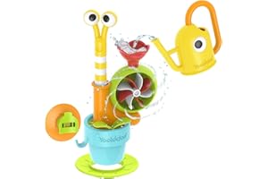 Yookidoo Toddler Baby Bath Toy (Ages 1-3) Pop-up Snail Sprinkler - Garden Adventure Set with Watering Can (Mold Free) Attach to Any Tub, Shower Fun for Bath time - Great for Boys , Girls , & Kids
