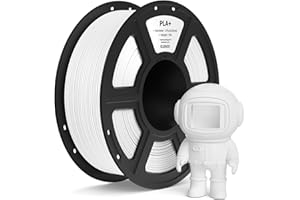ELEGOO PLA+ Filamento 1,75mm Bianco 1KG, PLA Plus ad Alta Resistenza per Stampanti 3D, Precisione Dimensionale +/- 0,02mm, Bobina da 1kg (2,2lbs) Compatibile con la Maggior Parte delle Stampante 3D