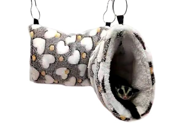Oncpcare Tunnel suspendu pour petits animaux, Hamster jouets suspendus, balançoire pour hamac, Accessoires de literie pour Chinchilla furet, écureuil, cochon d'Inde, rat, jouant dormir